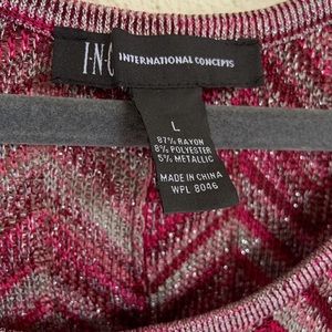 INC Metallic Knit Sweater